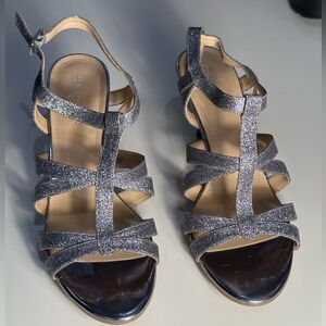 Naturalizer gunmetal/dark silver 9.5 mdressy sandal mid heel. New no box